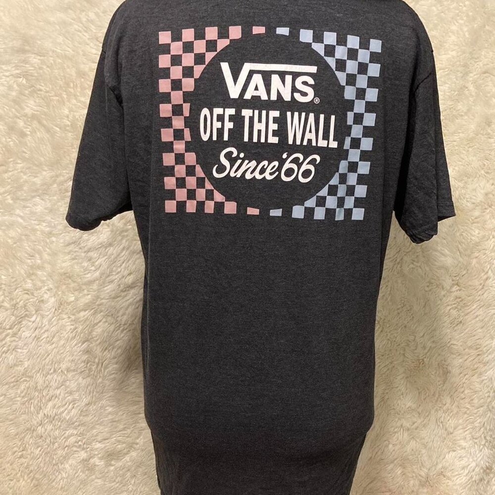 Vans "Off The Wall Since '66" with Checker Circle Short Sleeve graphic Tee Grey
